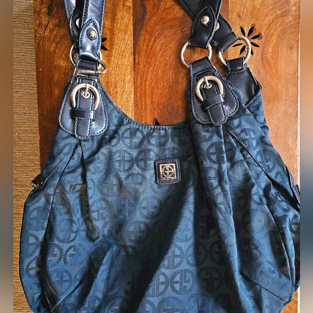 Navy Giani Bernini Shoulder Bag - Picture 2 of 6